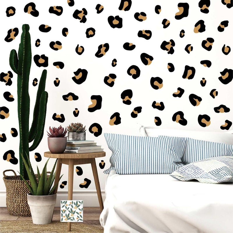 CharmFlo 10 Sheets 290Pcs Leopard Wall Decals Removable Peel & Stick Wall Stickers Self-Adhesive Animal Print Vinyl Decor for Nursery,Car,Door,Home,Bedroom,DIY Easy Installation - Image 3